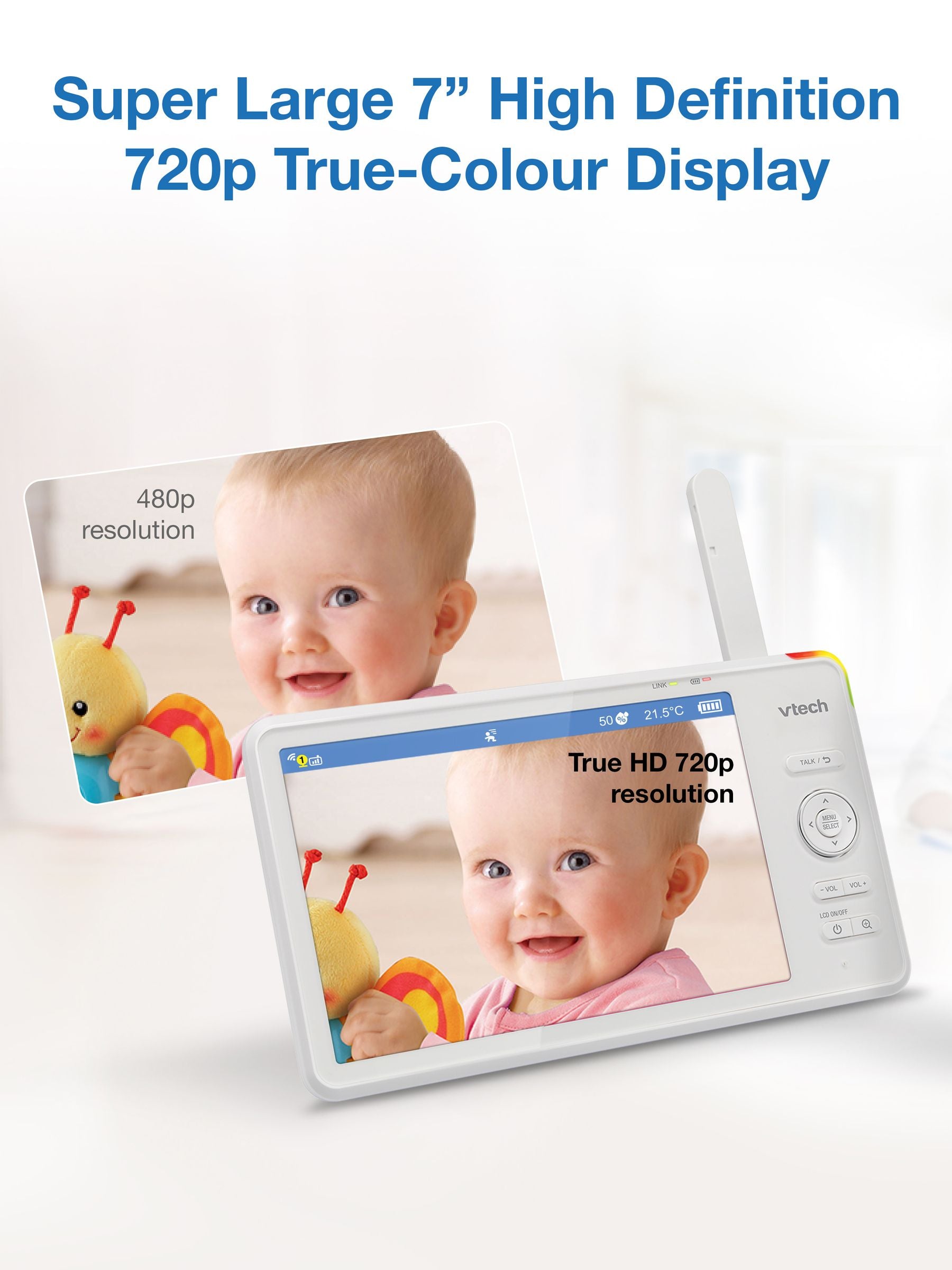 VTech 7 inch Full HD baby monitor, UK version
