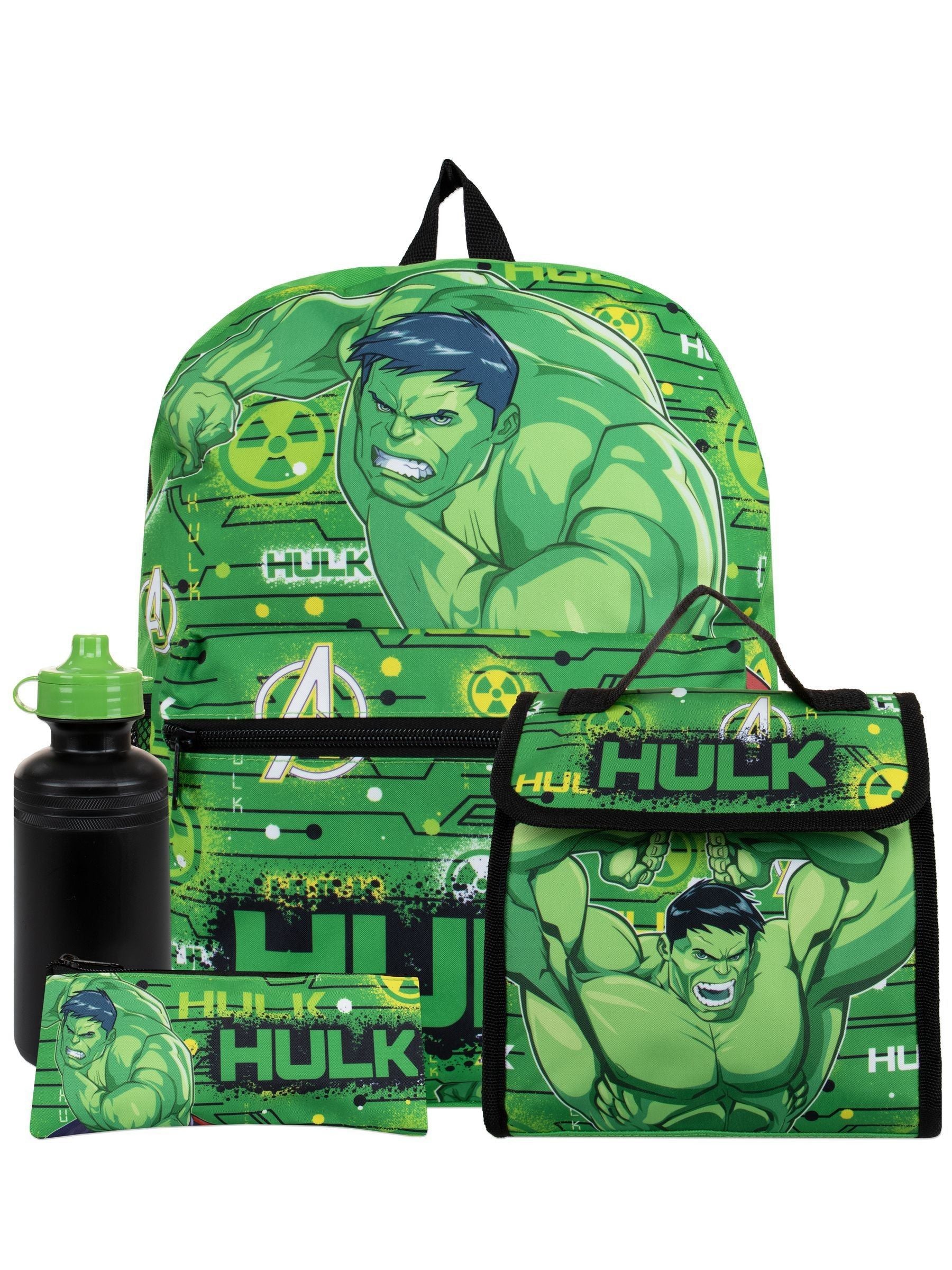 Marvel Hulk backpack set with lunch bag and pencil case (British brand)