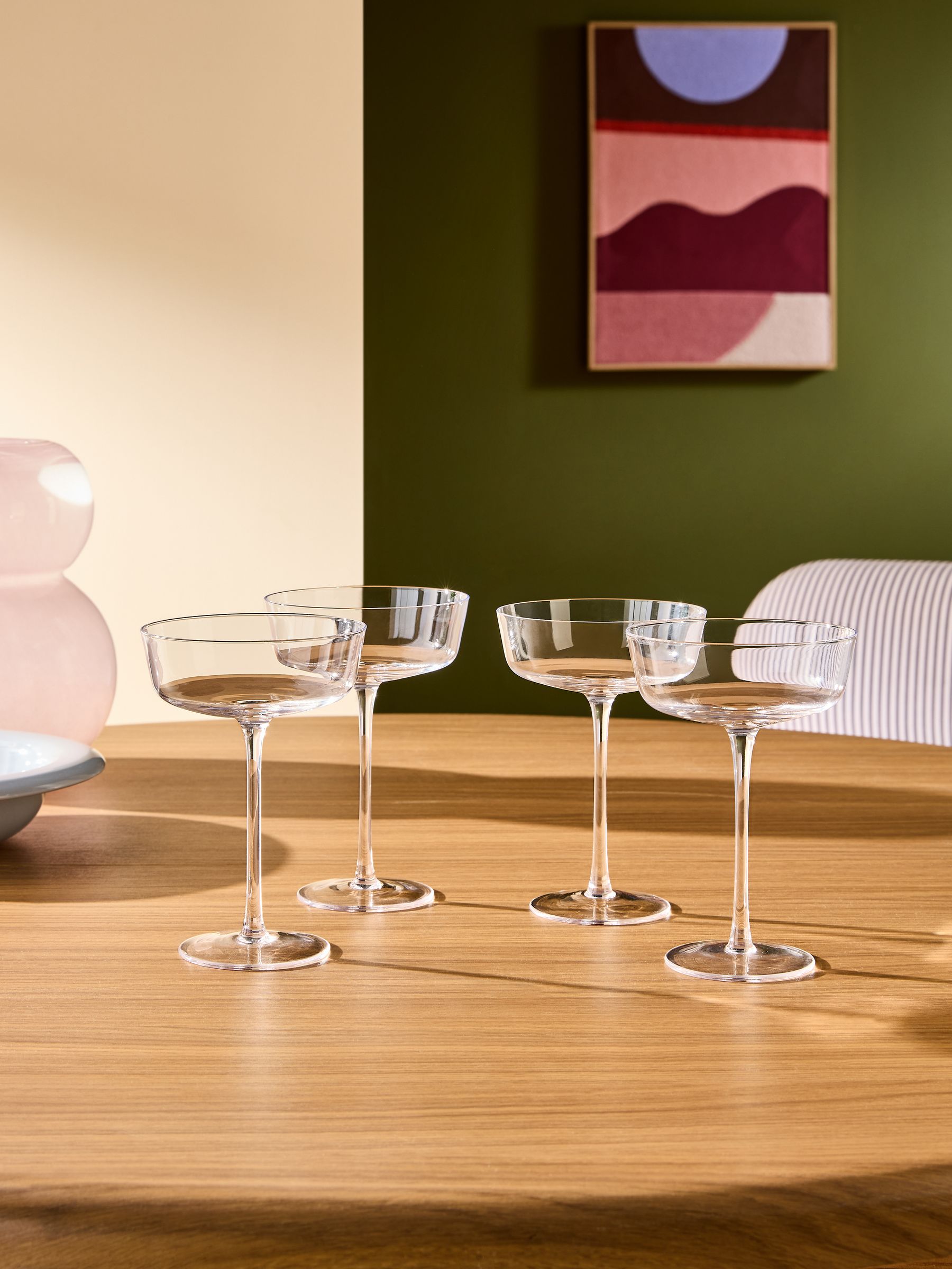 MADE.COM Velma crystal cocktail glasses set of 4 - British product