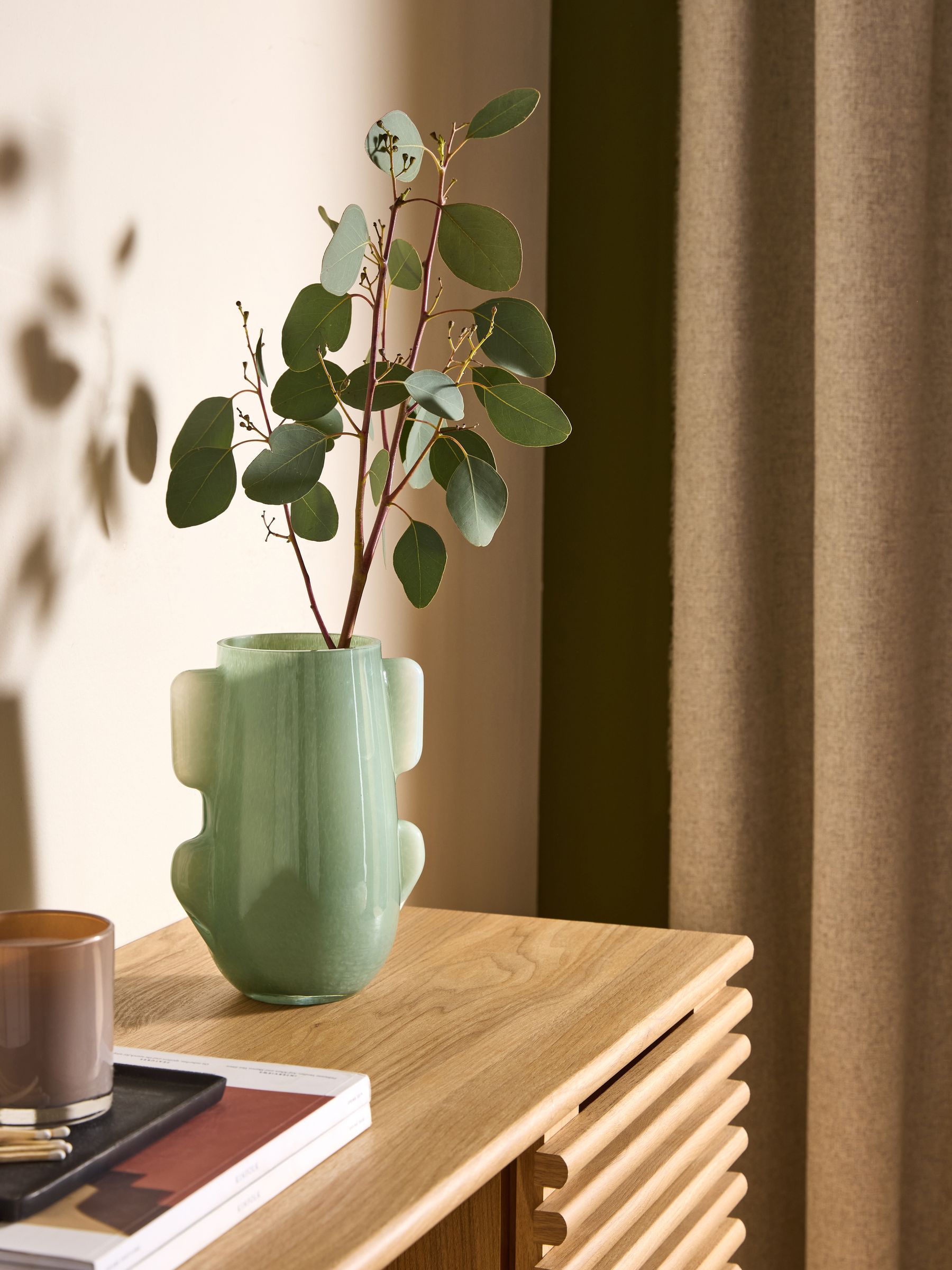 MADE.COM Mira Brown Glass Vase