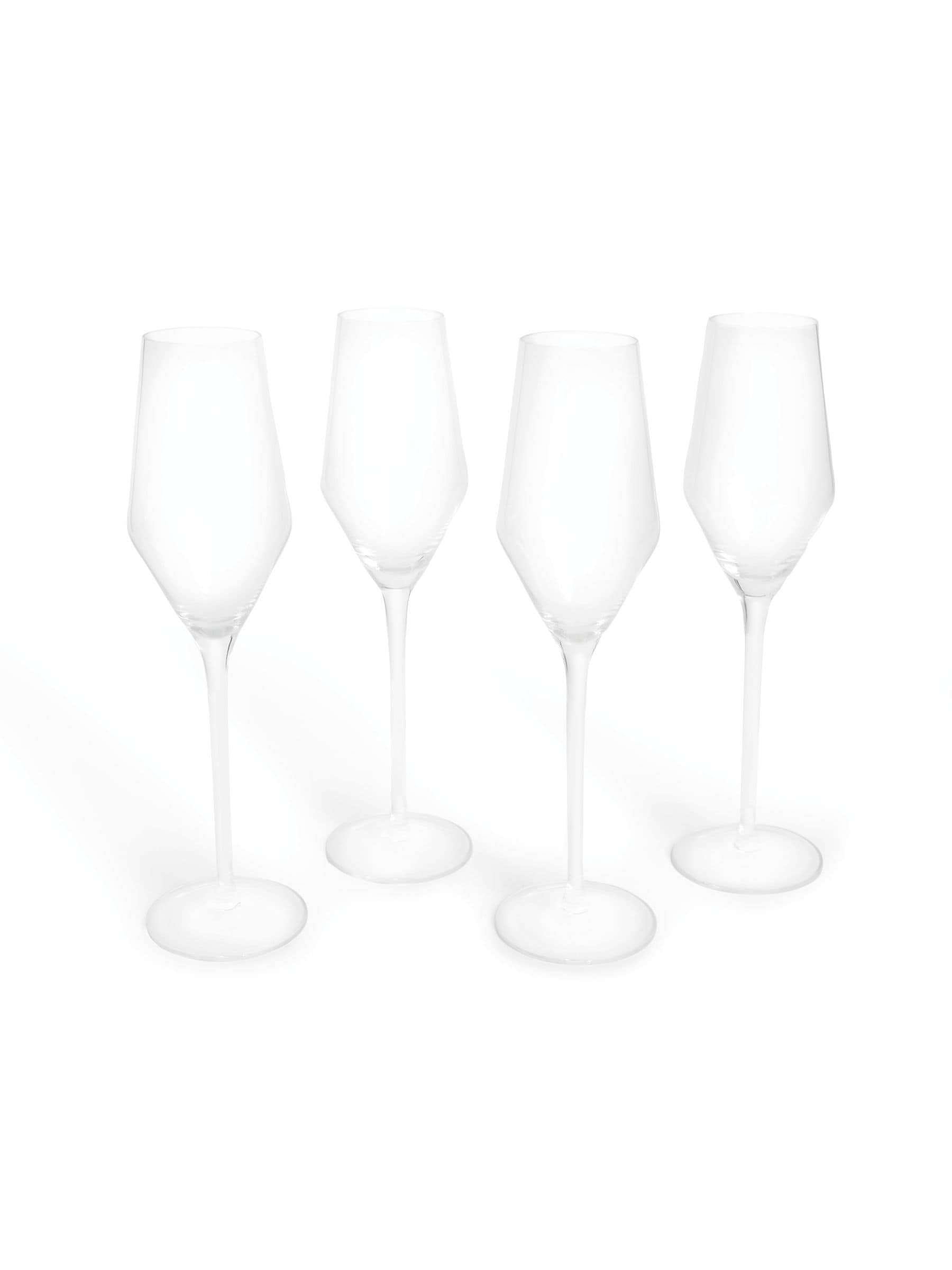 MADE.COM Velma Crystal Champagne Flutes set of 4, imported from the UK