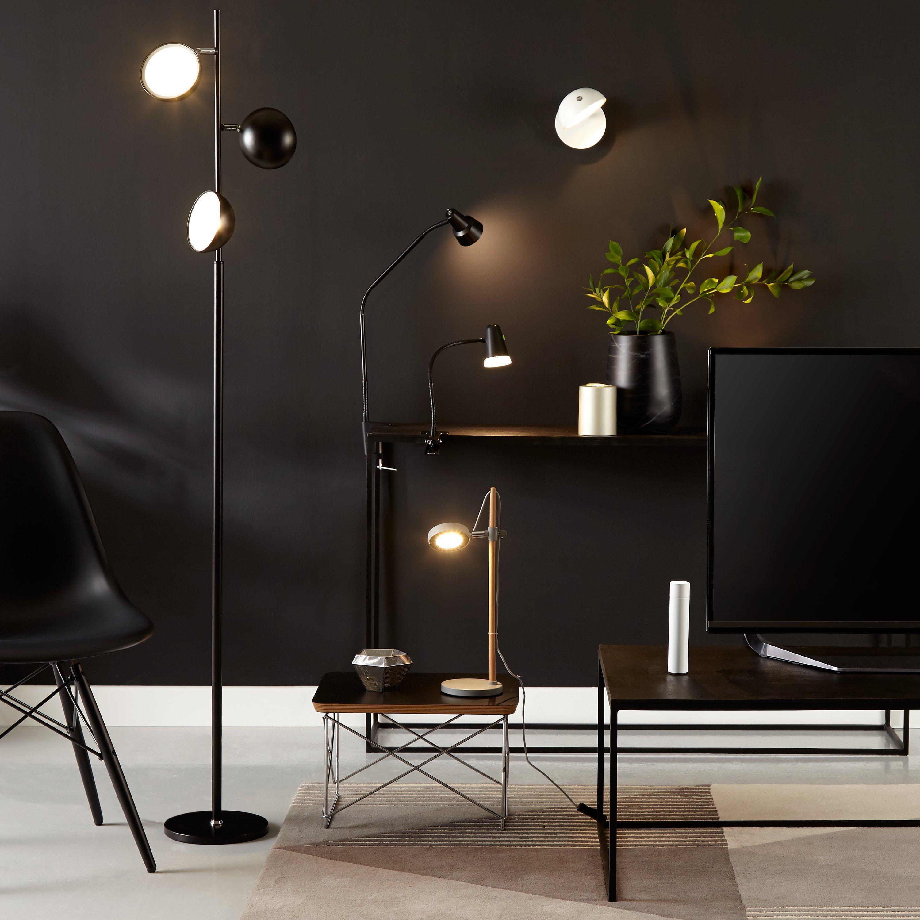 John Lewis gunmetal grey table uplighter (British brand)