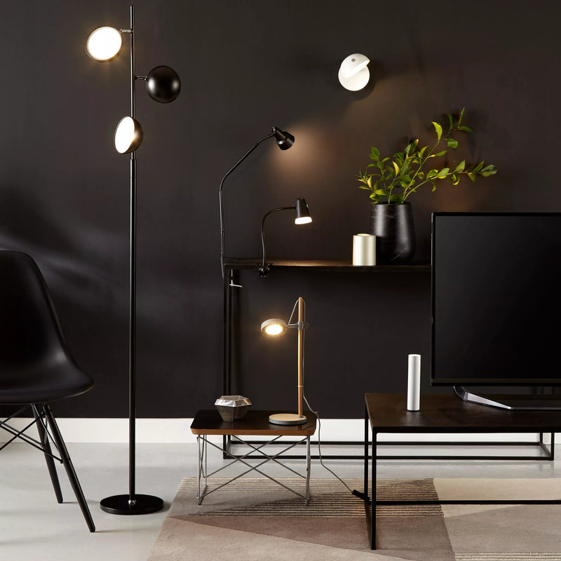 John Lewis gunmetal grey table uplighter (British brand)