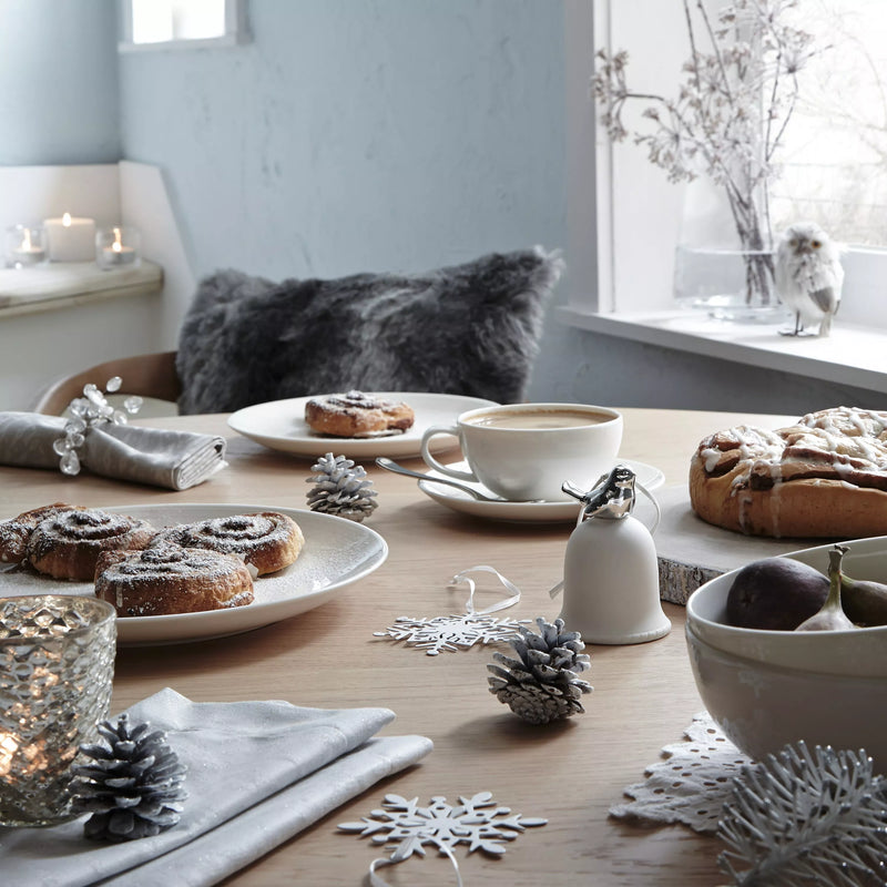 John Lewis Luna fine china dinnerware set Natural 12-piece (British brand)