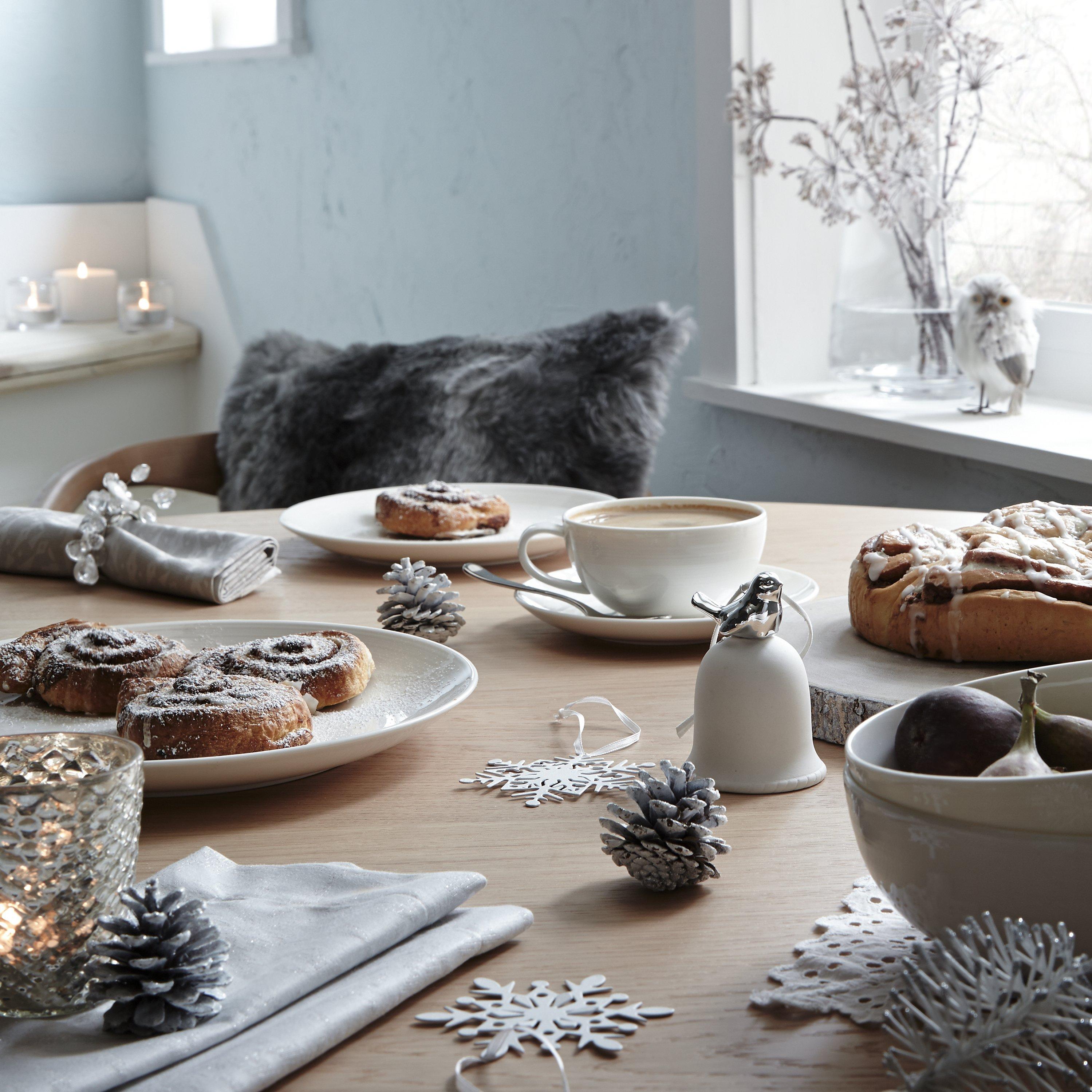 John Lewis Luna fine china dinnerware set Natural 12-piece (British brand)