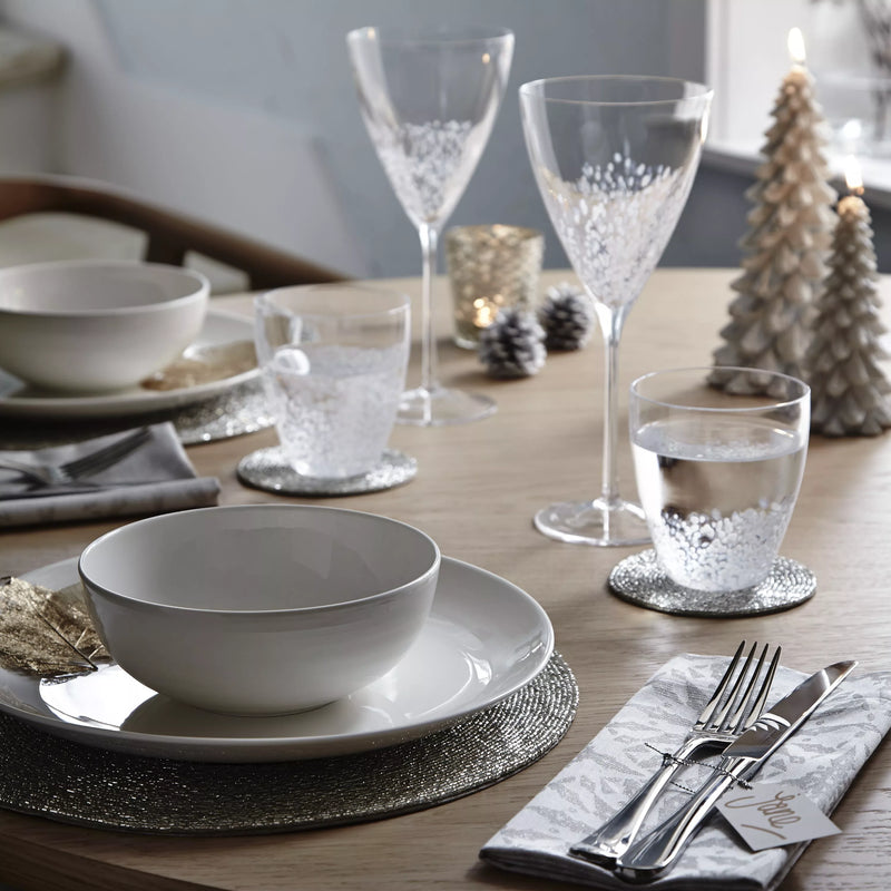 John Lewis Luna fine china dinnerware set Natural 12-piece (British brand)