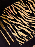Set of 2 Gold Zebra Galaxy Glass Placemats
