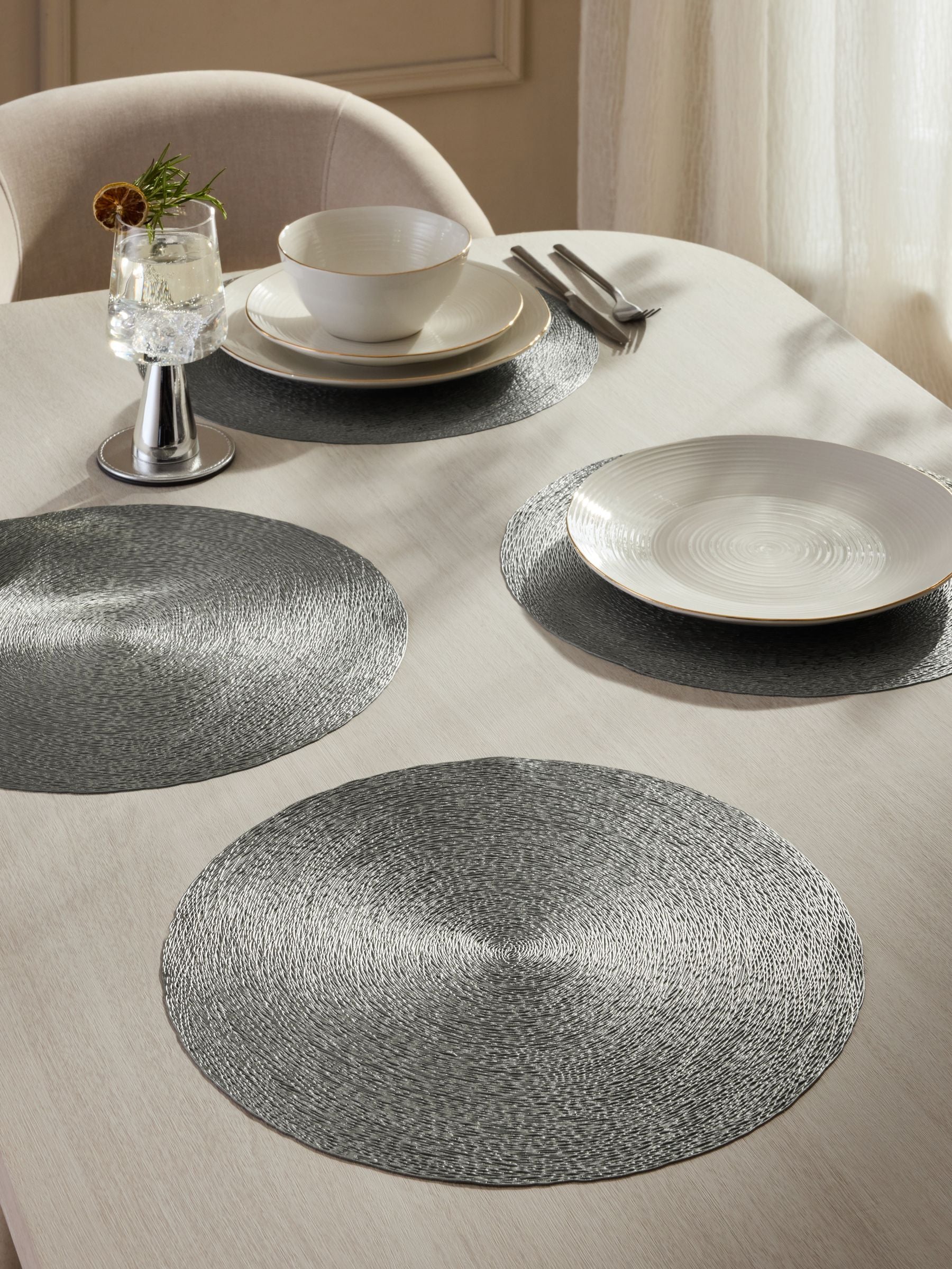 Gold Wipe Clean PVC Placemats Set of 4