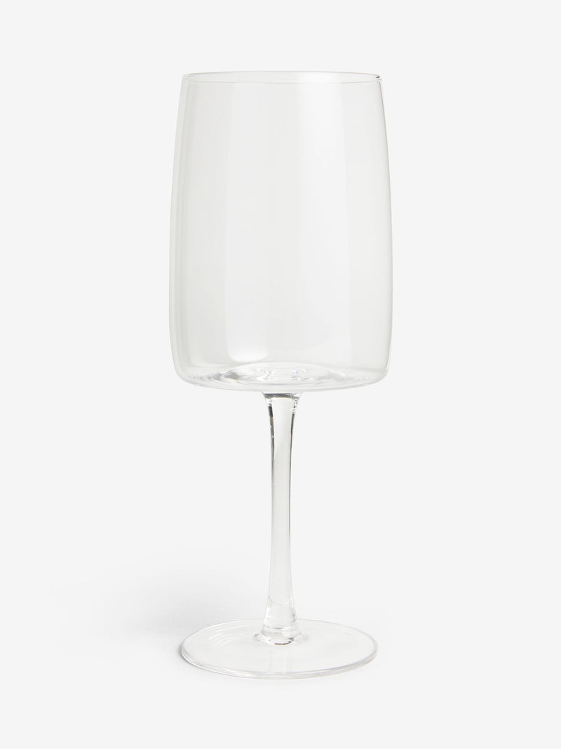 Set of 4 angular red wine glasses, 21cm height - British product