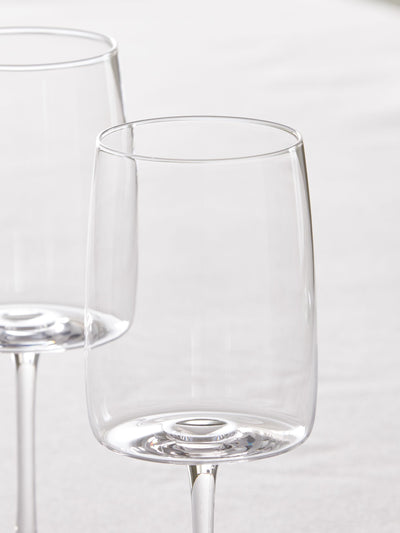 Klar Vinkelformet Sett av 4 Rødvinglass