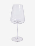 Four clear tapered red wine glasses with 25cm height - British product