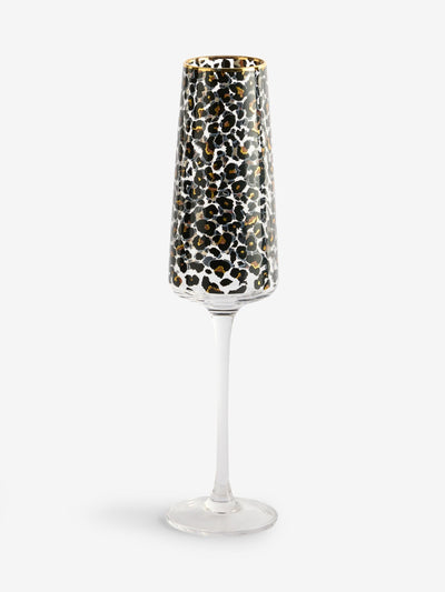 Neste Svart Leopardmønster Champagneglass Sett med 4 - Kjøp online hos McGrocer