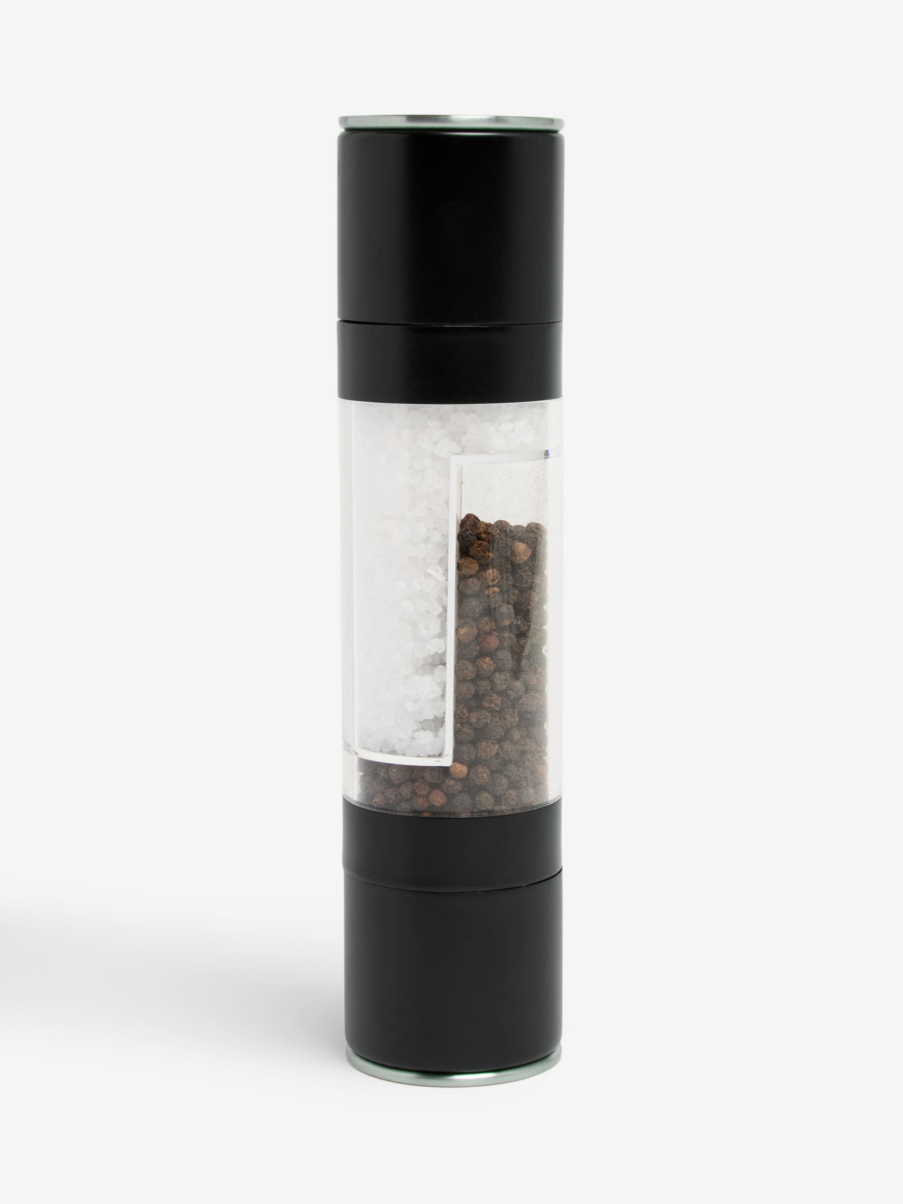 Black two in one salt and pepper grinder - British product