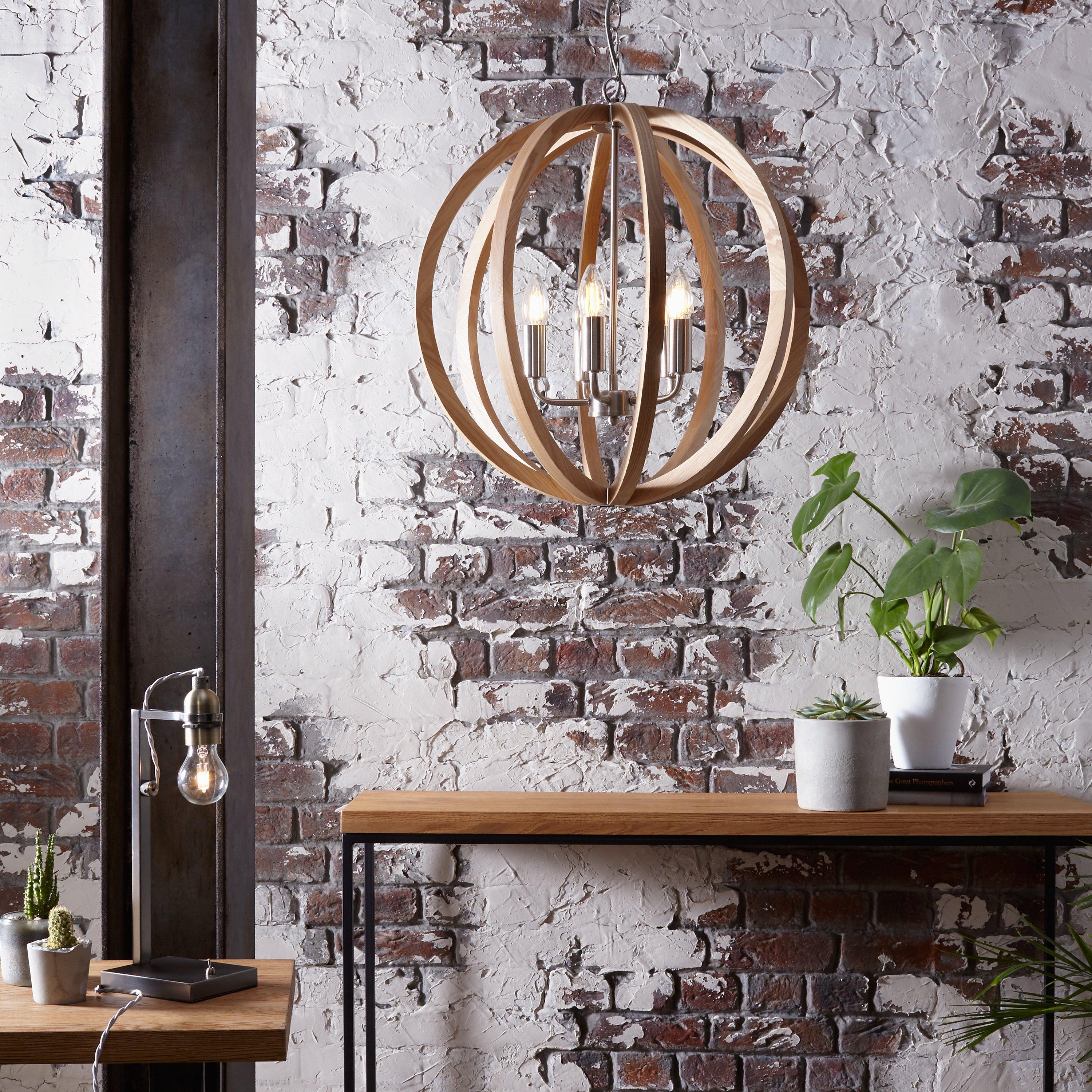 John Lewis Lars ceiling light in ash wood - British product