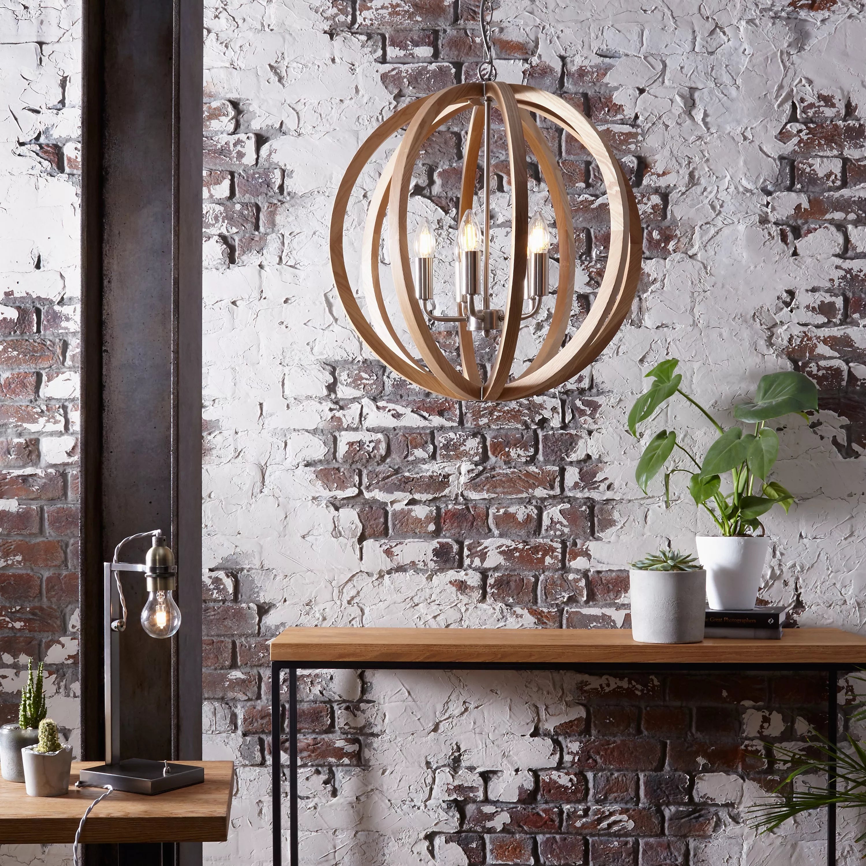 John Lewis Lars ceiling light in ash wood - British product