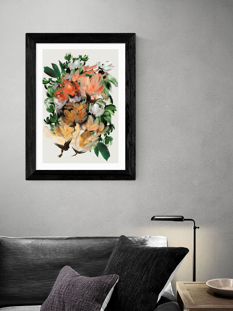East End Prints Black Magnolia by Dan Hobday