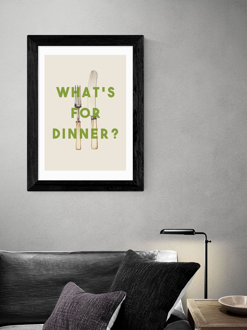 East End Prints Black What's For Dinner by The 13 Prints