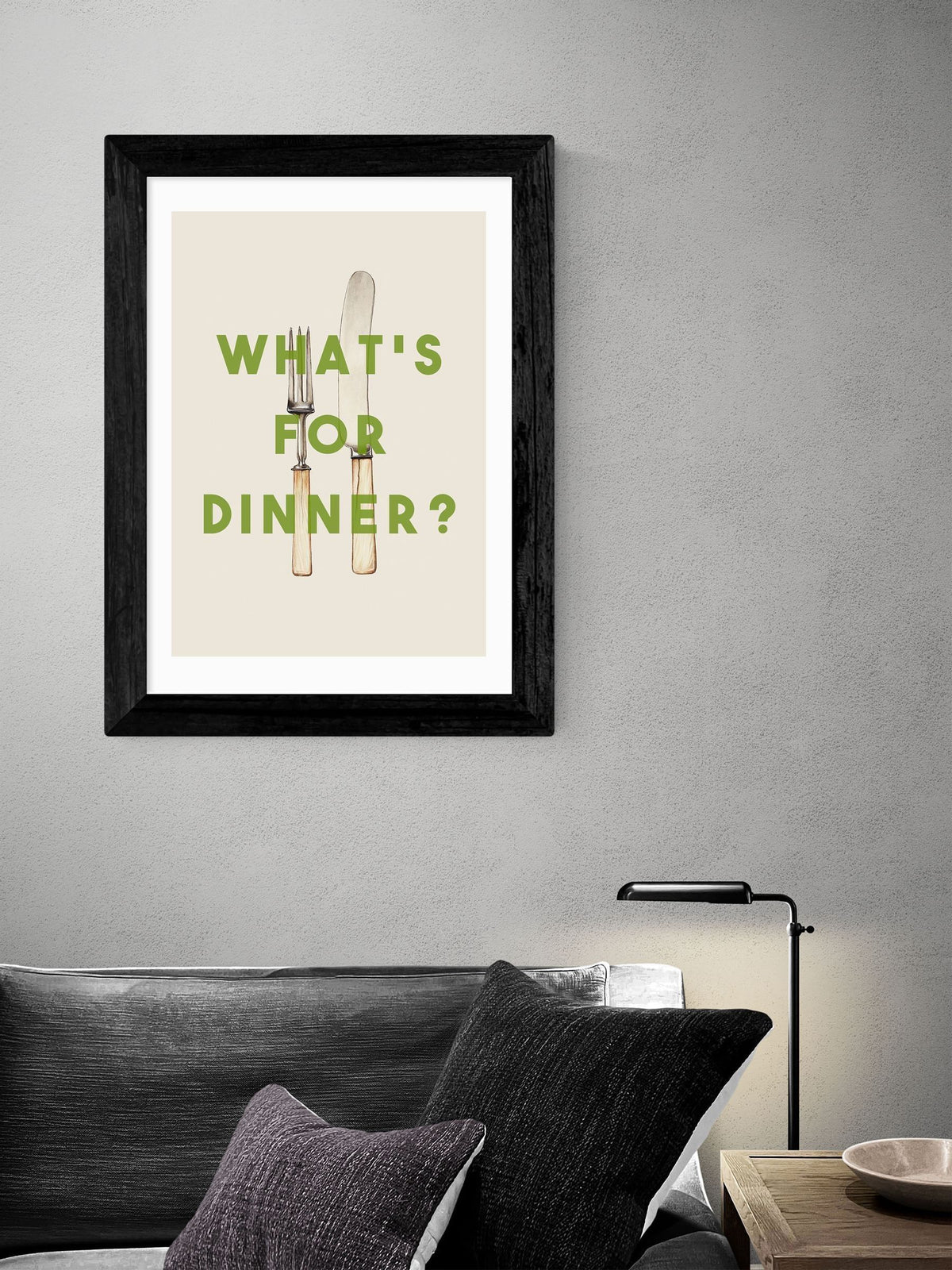East End Prints Black What's For Dinner by The 13 Prints