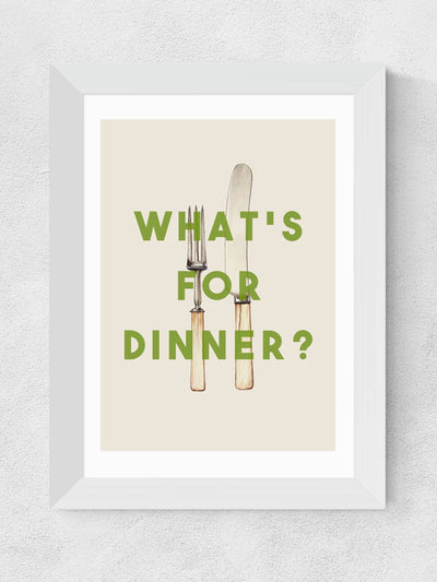 East End Prints White What's For Dinner par The 13 Prints
