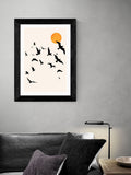 East End Prints Black Up and Away framed art print - British product