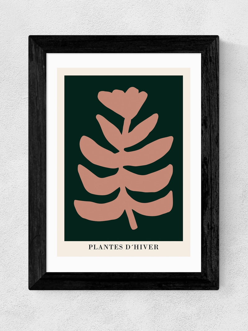 East End Prints Black Plantes d'Hiver Green framed art print - British product