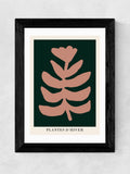 East End Prints Black Plantes d'Hiver Green framed art print - British product