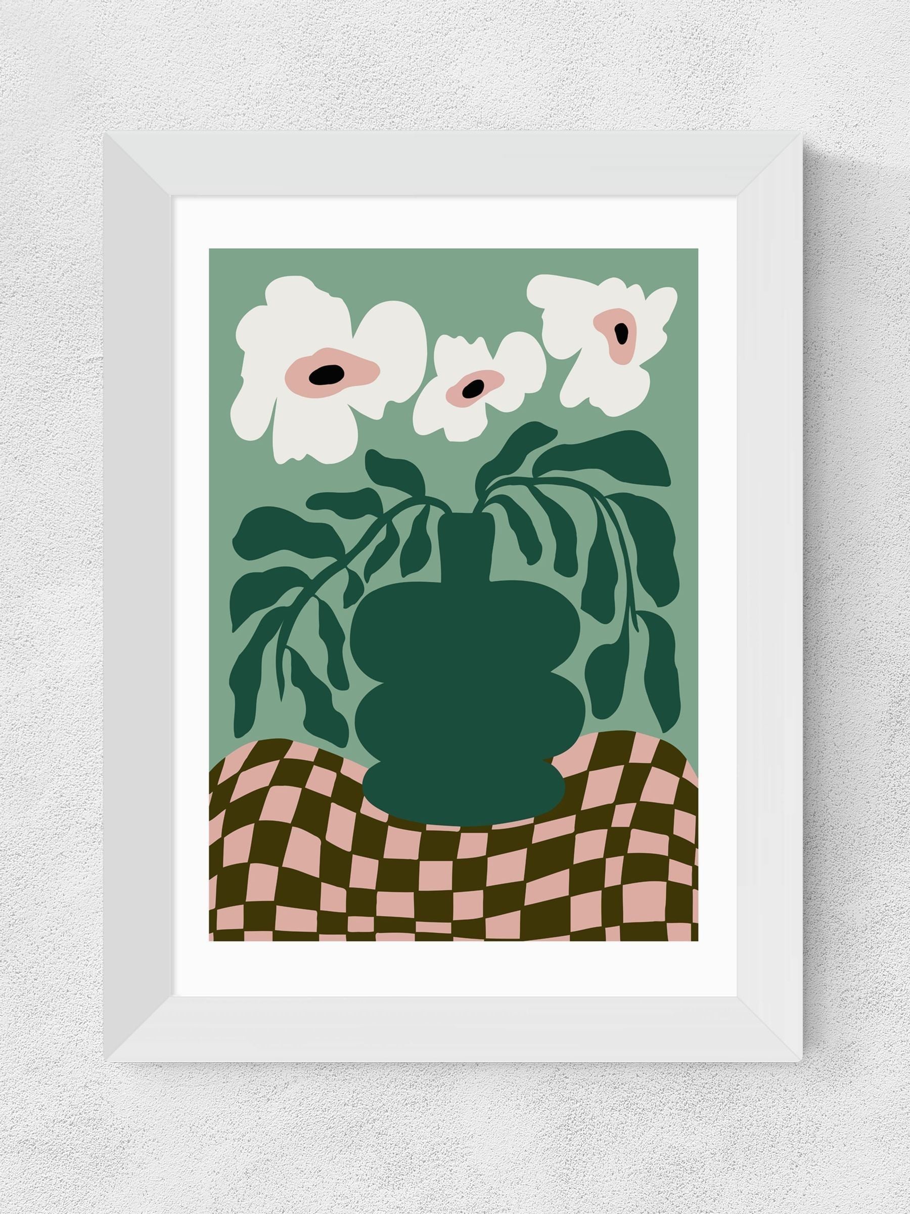 East End Prints White Bold Blossom framed art print - British product