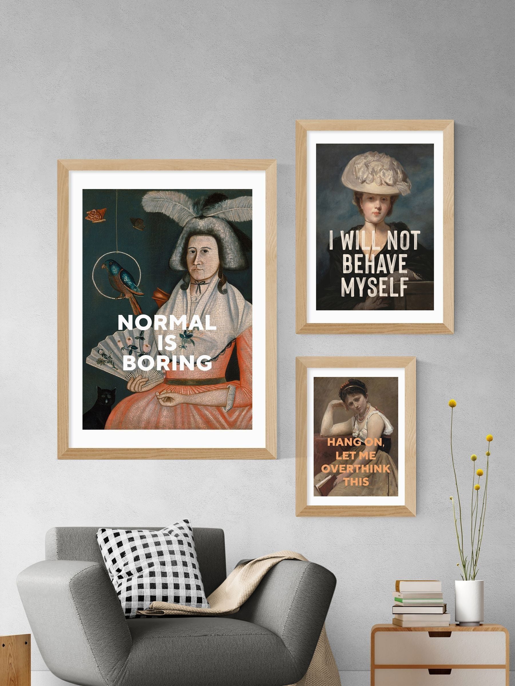 Oh! Fine Art Oak Let Me Overthink This art print - British product