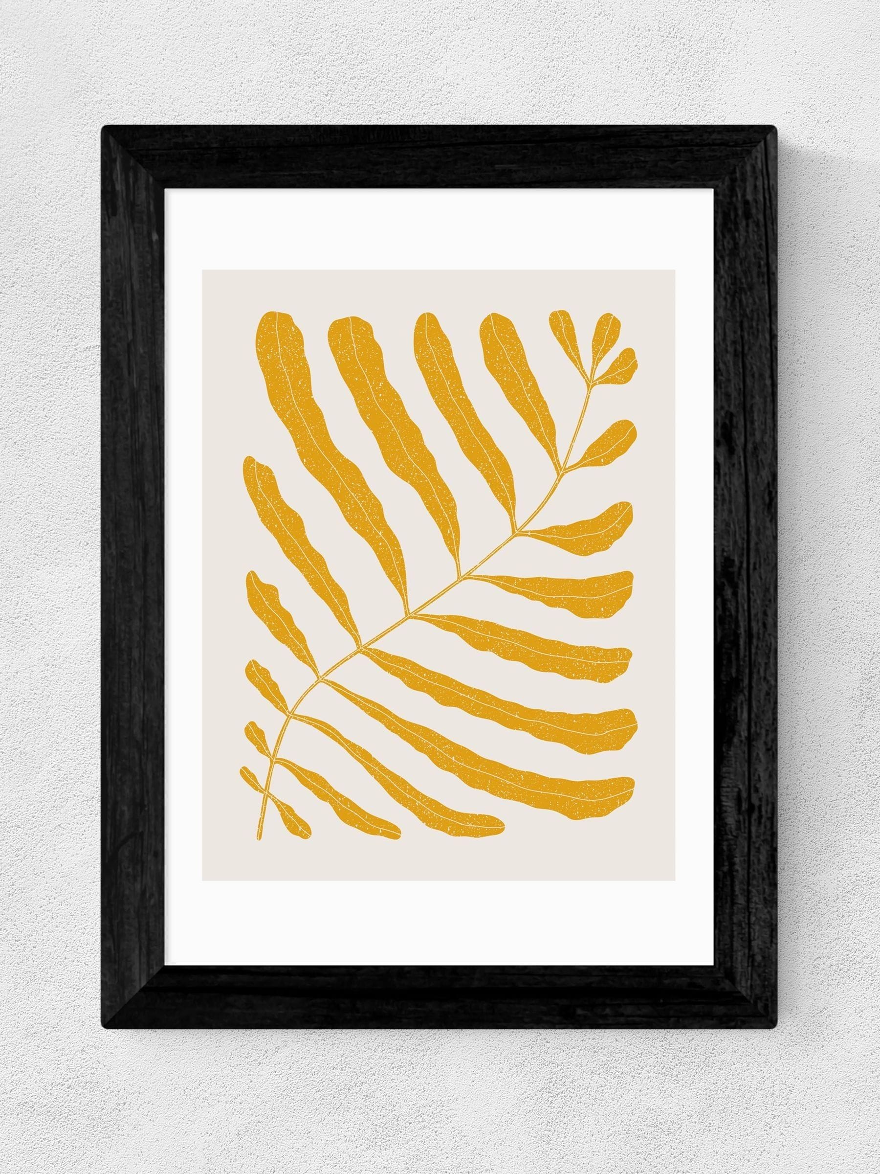 East End Prints plant print black and yellow - British product