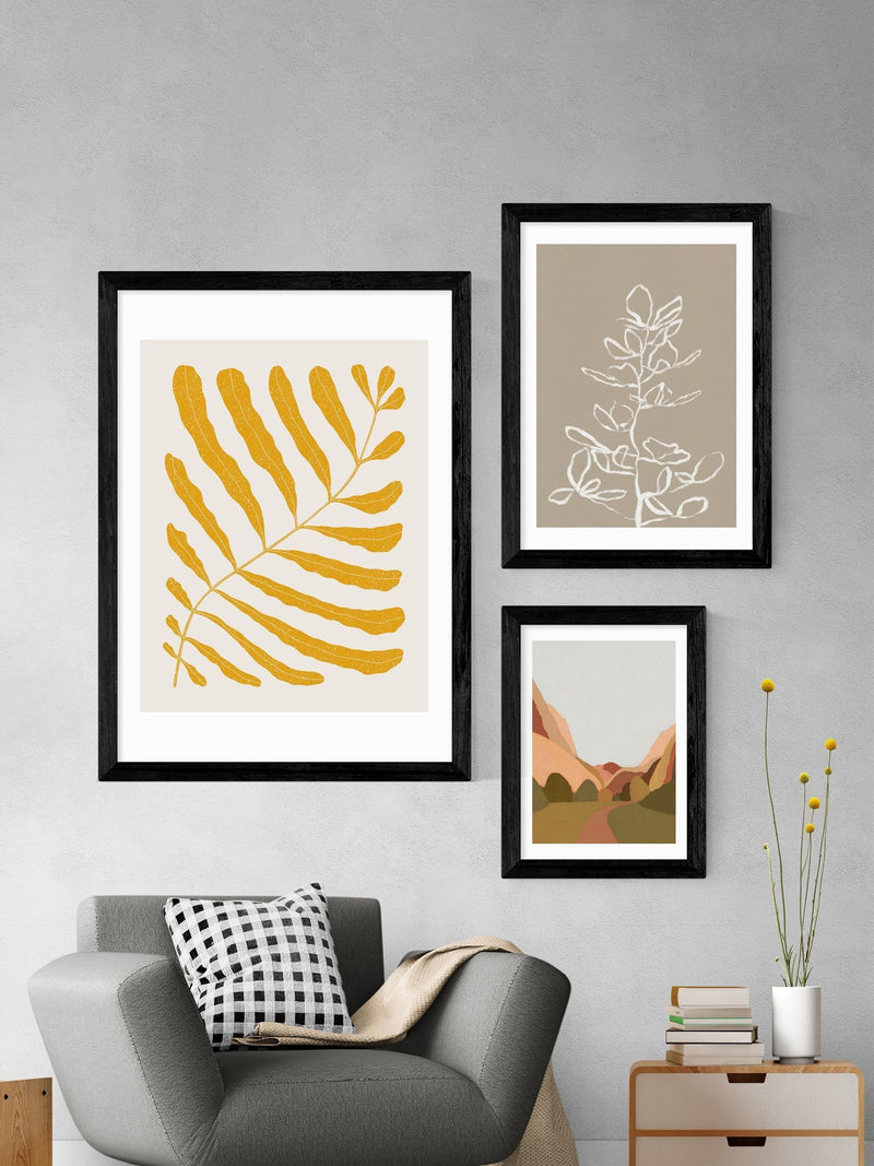 East End Prints plant print black and yellow - British product
