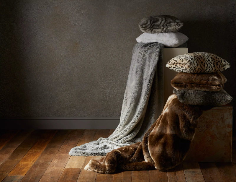 John Lewis faux fur cushion standard size - British product