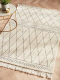 John Lewis rug cream Berber style hand knotted wool large, imported from the UK
