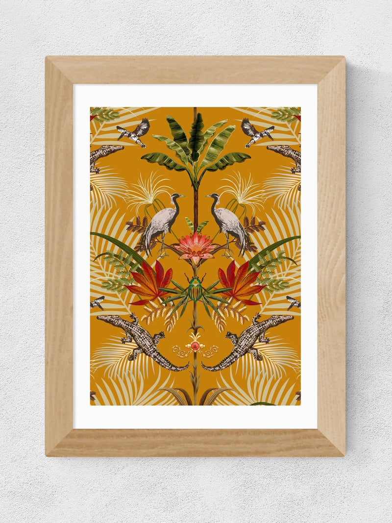 East End Prints Oak Crocodilia Sunset by Becca Who