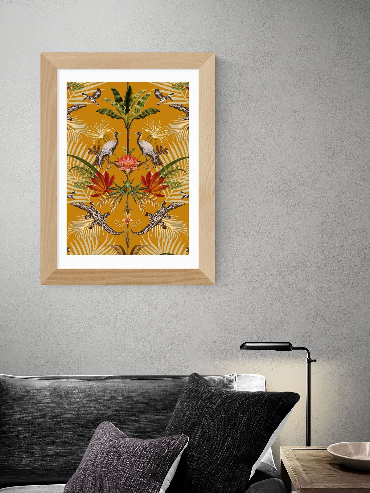 East End Prints Oak Crocodilia Sunset by Becca Who