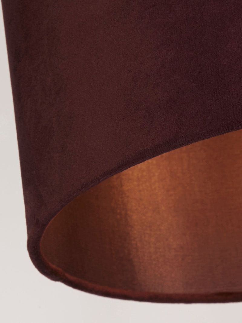 Searchlight plum velvet drum shade ceiling light 20x30cm (British brand)