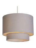 Searchlight Grey Polar Drum Shade Ceiling Light 30cm, UK version