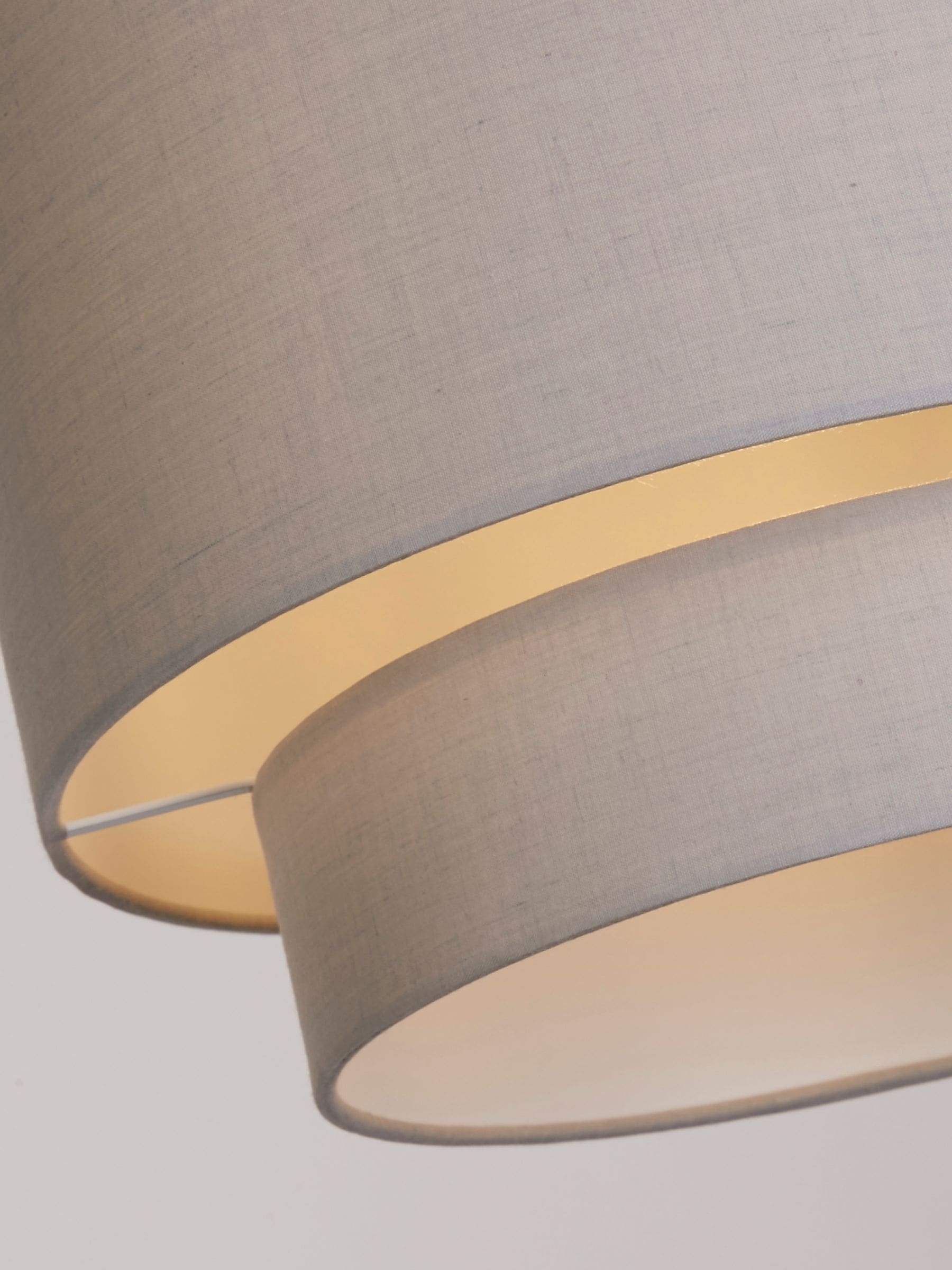 Searchlight Grey Polar Drum Shade Ceiling Light 30cm, UK version