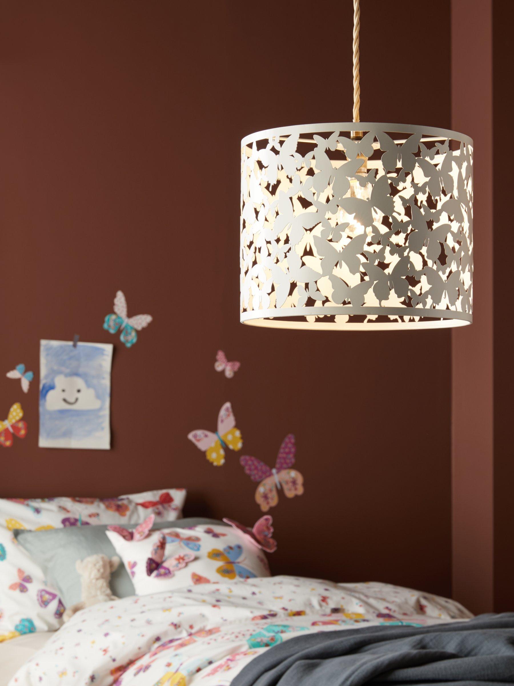 John Lewis butterfly ceiling shade white metal - imported from the UK