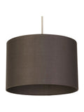 Searchlight Grey Dove cotton drum shade ceiling light - British product