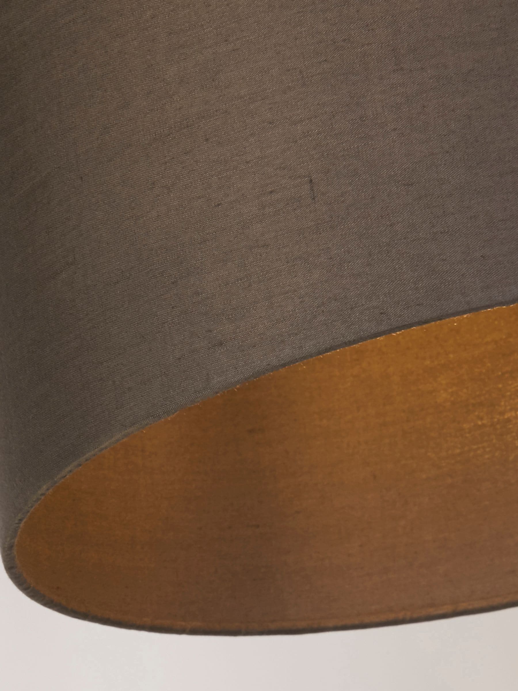 Searchlight Grey Dove cotton drum shade ceiling light - British product