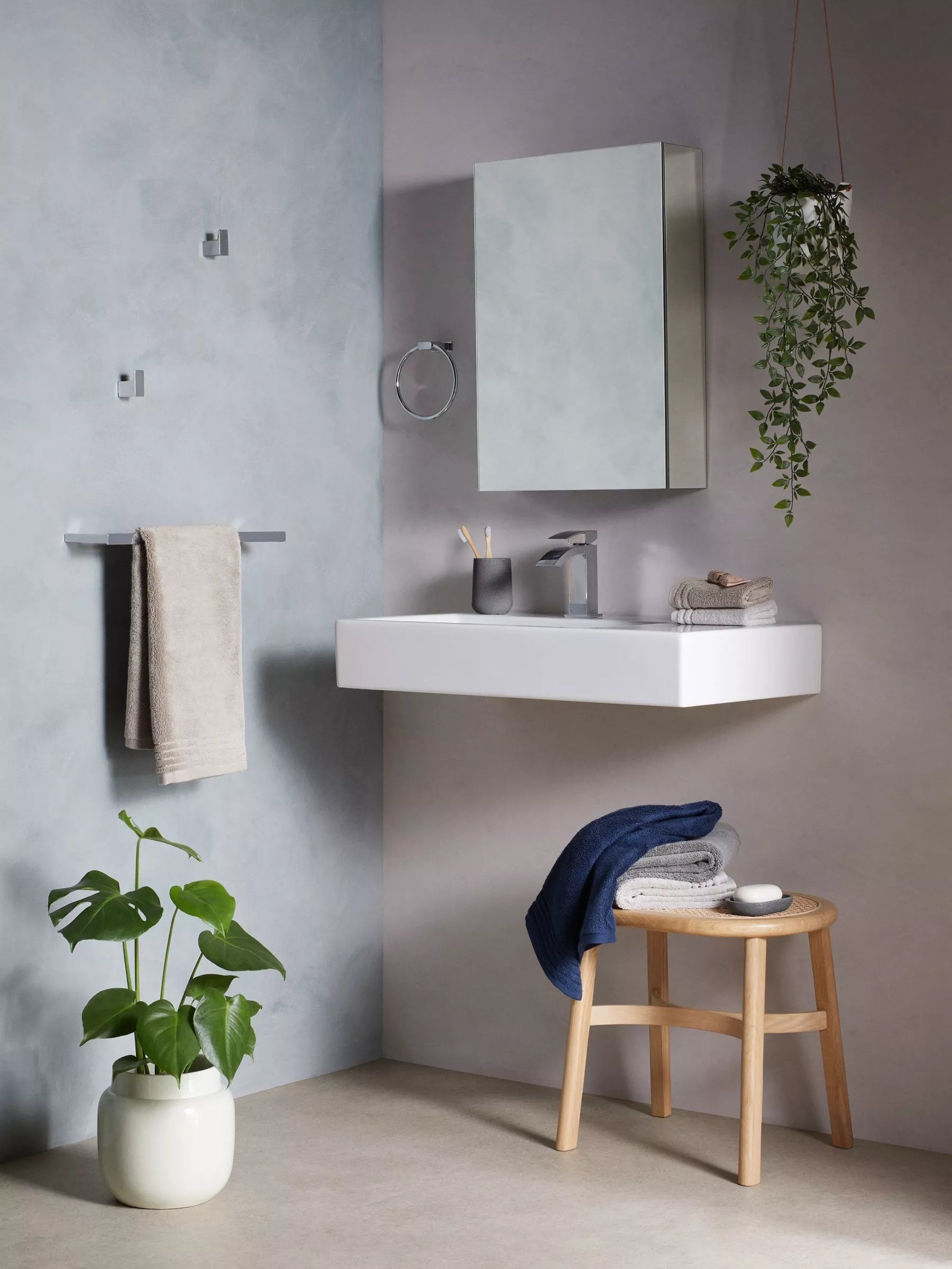 John Lewis small single mirror-sided bathroom cabinet 50x30x13.5cm, UK version