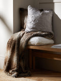 John Lewis faux fur cushion in mocha ombre, UK version