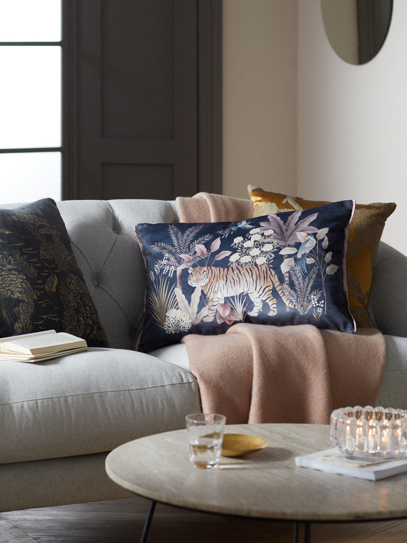 John Lewis Komaka cushion with abstract trees applique, UK version