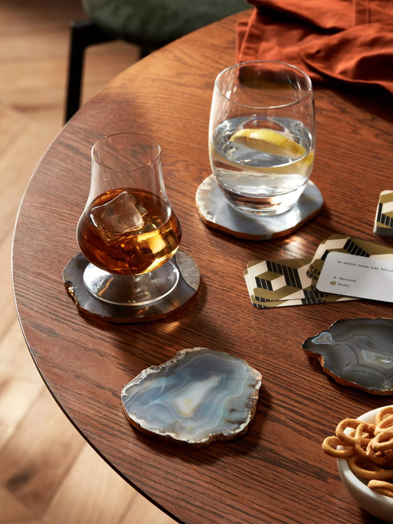 John Lewis agate coasters set of 4 assorted colours, UK version