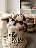John Lewis zebra knitted storage basket natural (British brand)