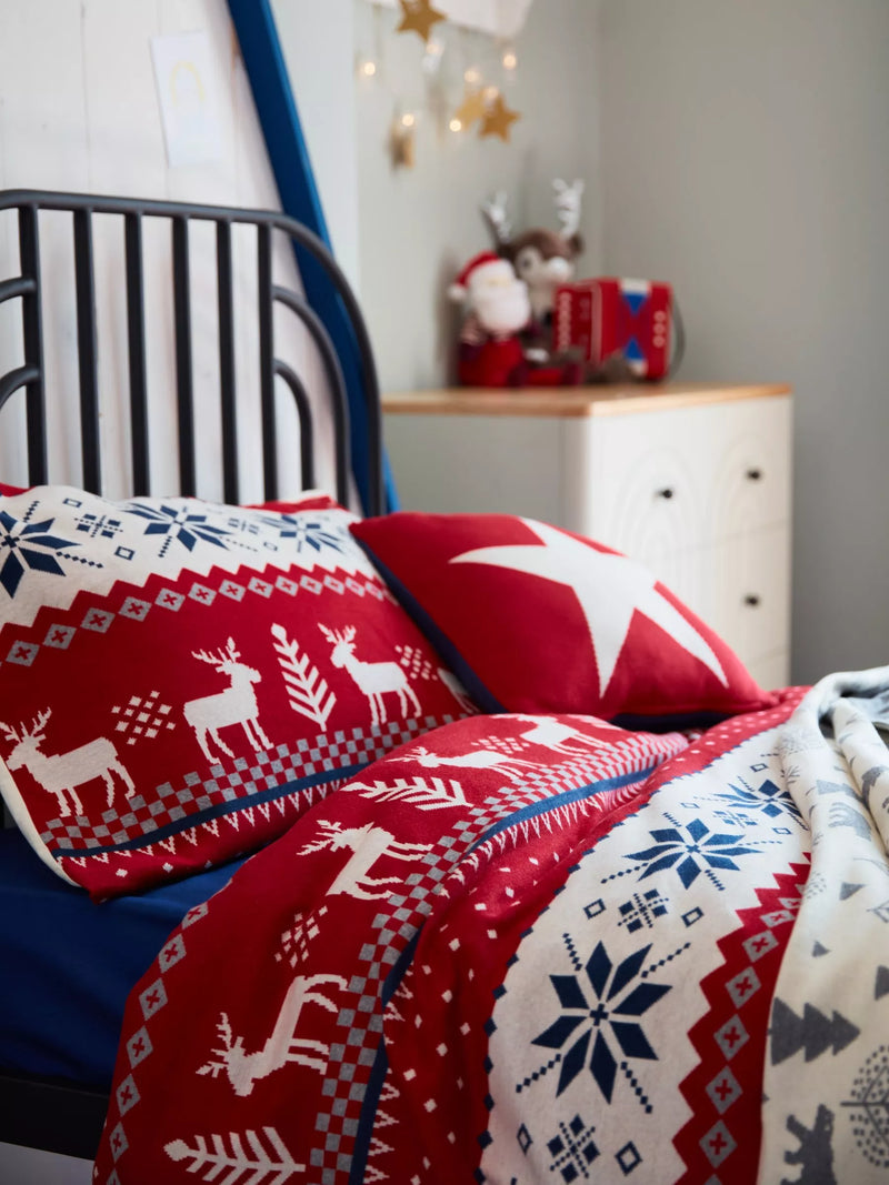John Lewis Stars & Stripes cushion red/blue 40cm - British product