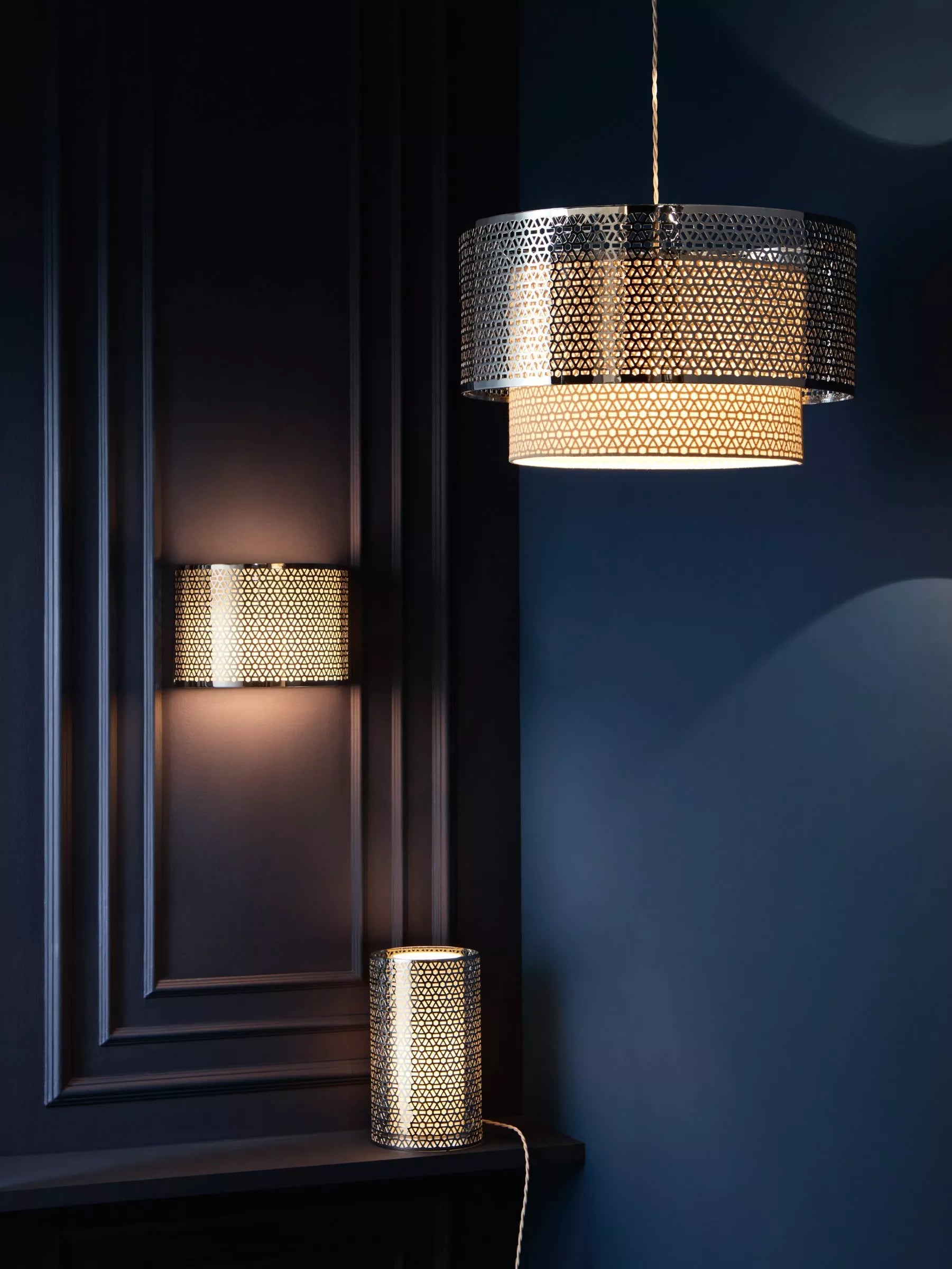 John Lewis Meena table lamp in brushed finish (British brand)
