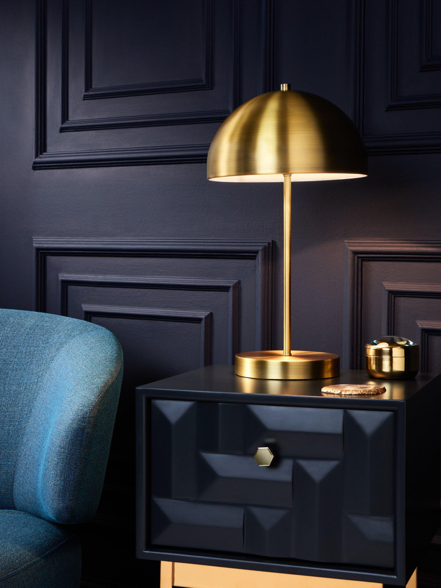 John Lewis dome table lamp with metal frame, imported from the UK