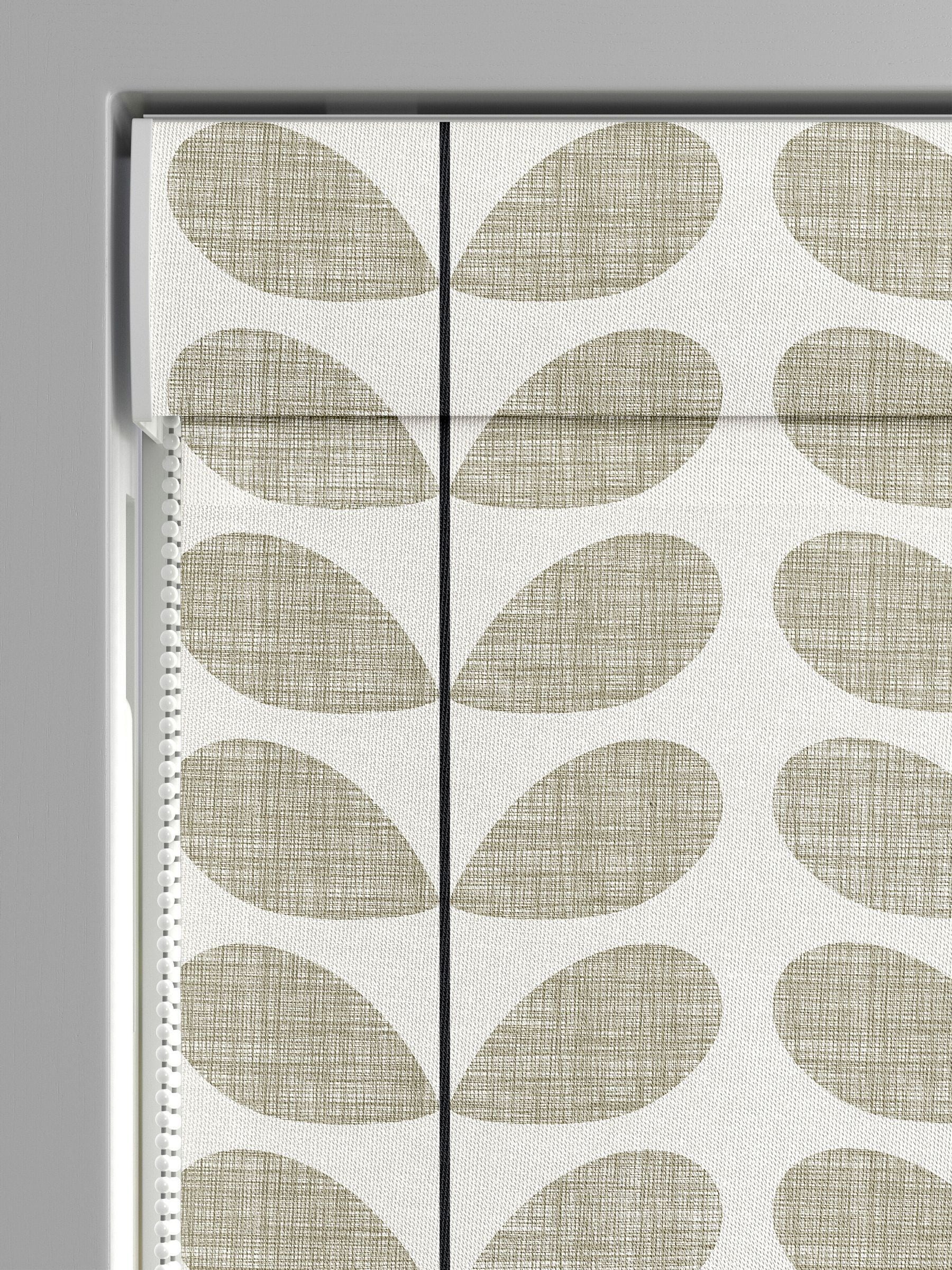Orla Kiely grey scribble stem roman blind (British brand)