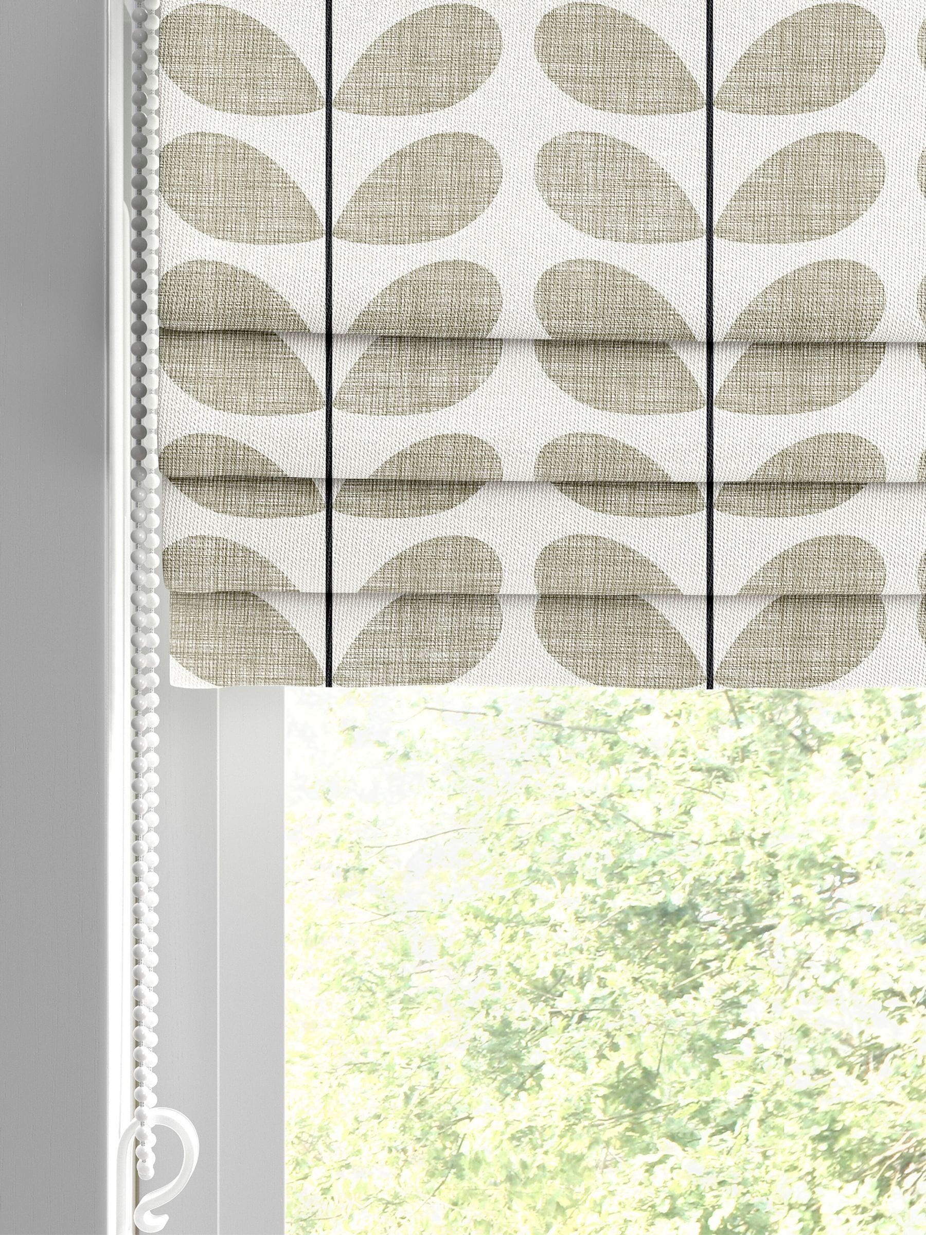 Orla Kiely grey scribble stem roman blind (British brand)